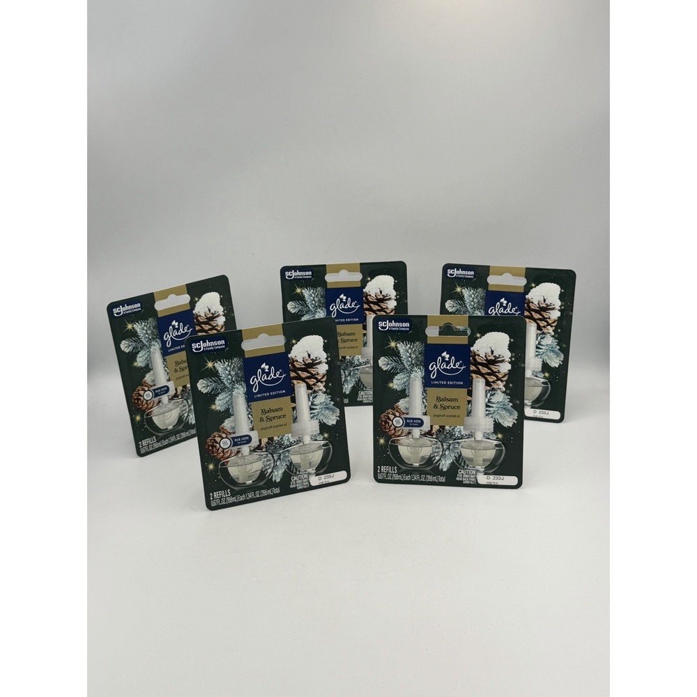 10 Glade Balsam and Spruce Oils, Each Oil Contains 0.67 FL. OZ Limited Edition.